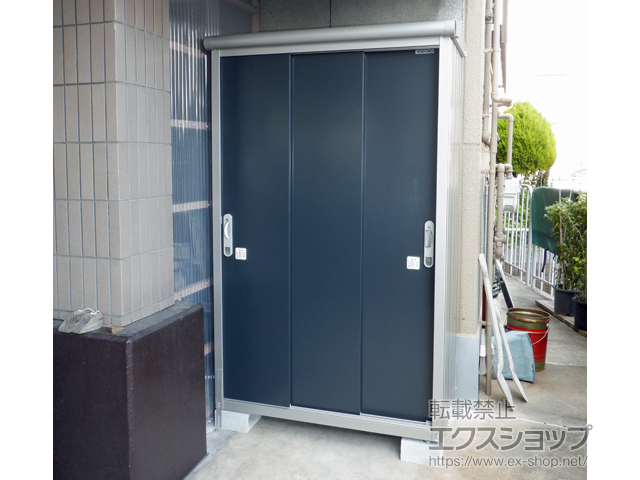 大阪府高槻市のの物置・屋外倉庫 エスモ 一般型 1200×650×1959（ESE-1206A） ESE-1206A-SM 施工例