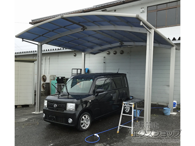 滋賀県守山市ののカーポート レイナポートグラン M合掌　積雪〜20cm対応 施工例