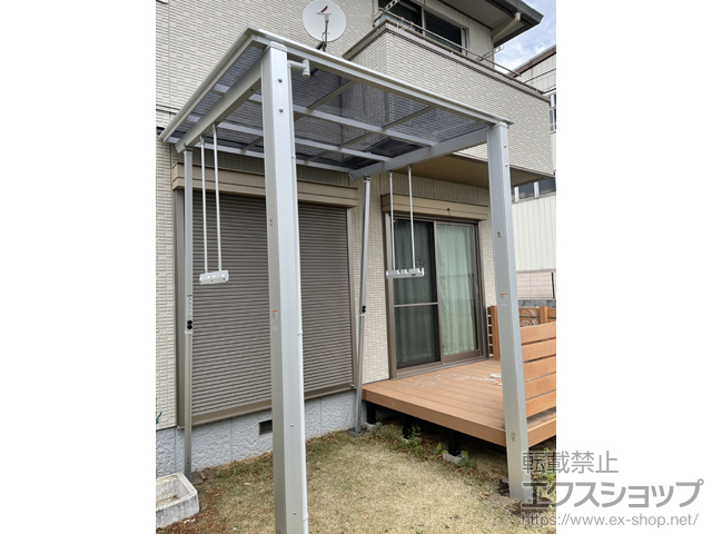 群馬県伊勢崎市ののテラス屋根 フーゴF 独立テラスタイプ 単体 積雪〜20cm対応 施工例
