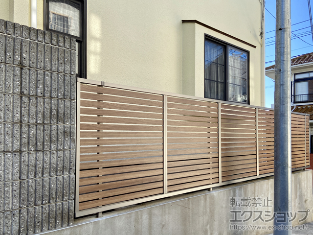 千葉県松戸市ののフェンス・柵 フェンスAB YS2型 横スリット2 フリーポールタイプ 施工例