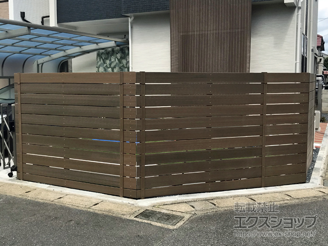 千葉県柏市ののフェンス・柵 プラドフェンス ジョイントあり仕様 板11段/隙間10mm 施工例