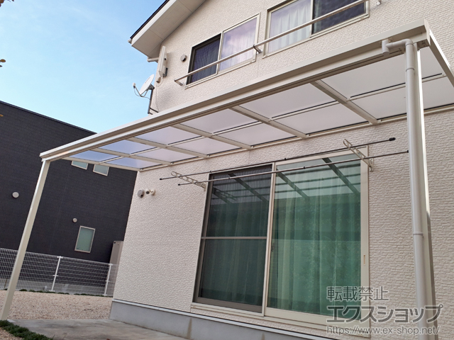 福岡県朝倉市ののテラス屋根 ソラリア F型 テラスタイプ 単体 積雪〜20cm対応 施工例