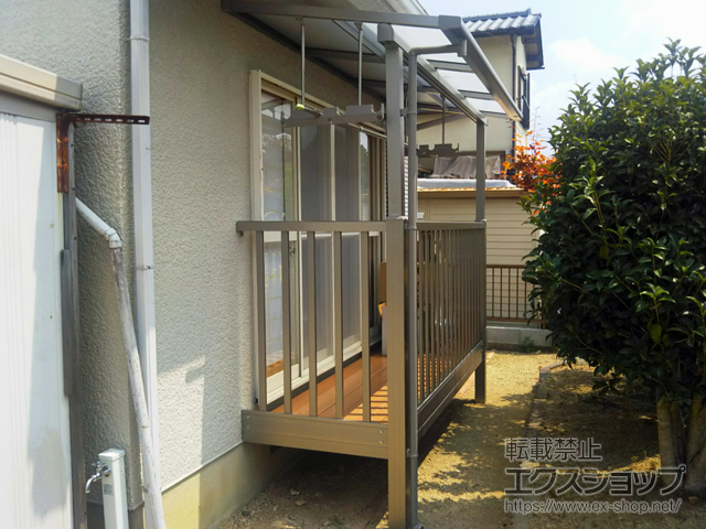 大阪府河内長野市ののバルコニー ビューステージHスタイル 縦太格子 単体 柱建て式 施工例