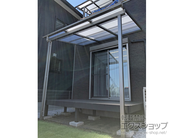 埼玉県上尾市ののテラス屋根 スピーネ F型 テラスタイプ 単体 積雪〜20cm対応 施工例