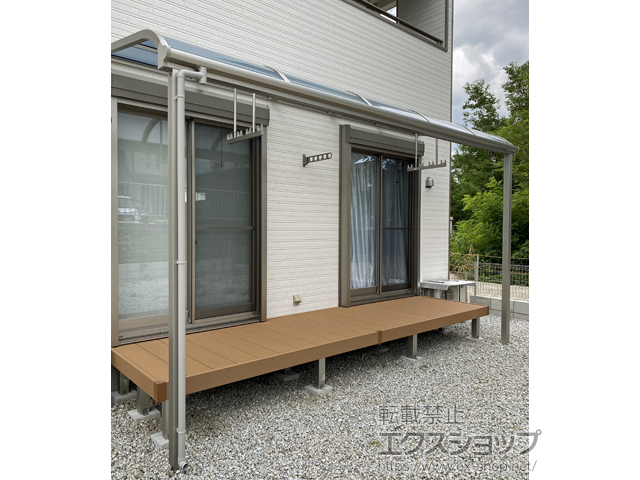 奈良県御所市ののテラス屋根 ソラリア R型 テラスタイプ 単体 積雪〜20cm対応 施工例