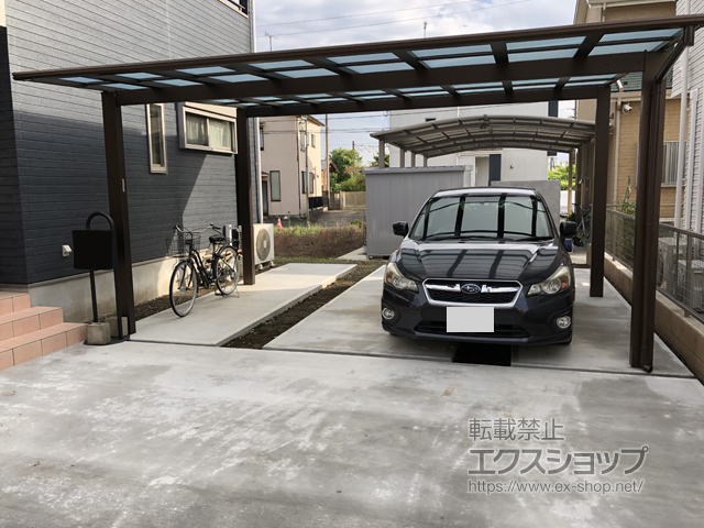 神奈川県小田原市ののカーポート エフルージュ ツイン FIRST 積雪〜20cm対応 施工例