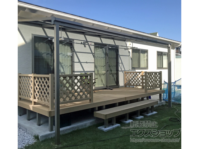 徳島県阿南市ののテラス屋根 ソラリア F型 テラスタイプ 単体 積雪〜20cm対応 施工例