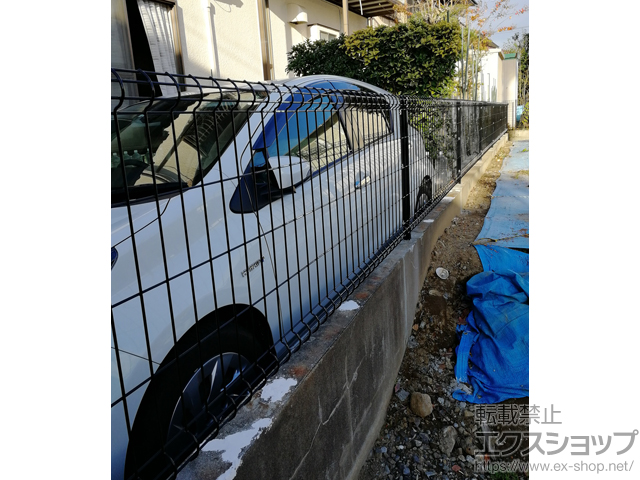 千葉県習志野市ののフェンス・柵 イーネットフェンス 3F型 自由柱施工 施工例
