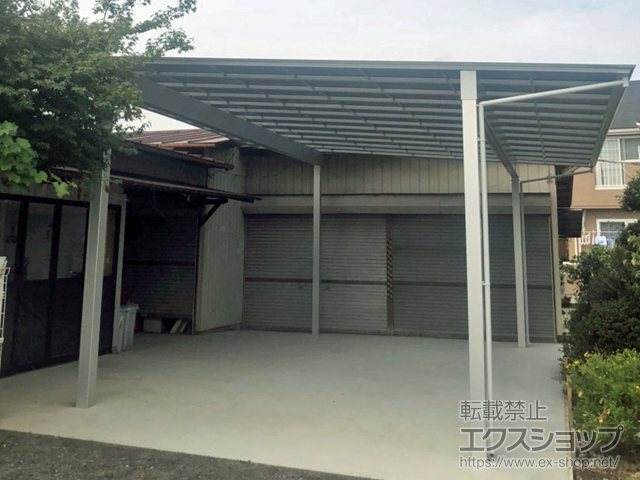 埼玉県久喜市ののカーポート アーキデュオ ワイド 3台用 施工例