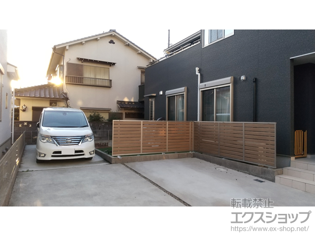 愛知県一宮市ののフェンス・柵 モクハイフェンス フリーポールタイプ 施工例
