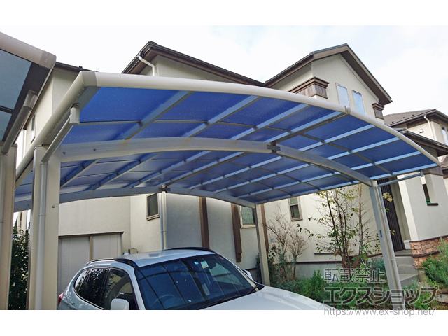 東京都稲城市ののカーポート レイナポートグラン M合掌　積雪〜20cm対応 施工例