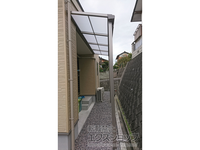 香川県丸亀市ののテラス屋根 スピーネ F型 テラスタイプ 単体 積雪〜20cm対応 施工例