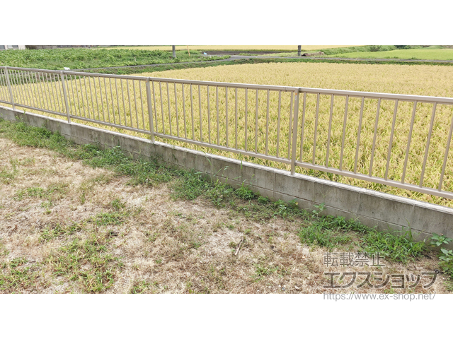 岡山県津山市ののフェンス・柵 ミエッタフェンス 防犯たて格子タイプ 自由柱施工 施工例
