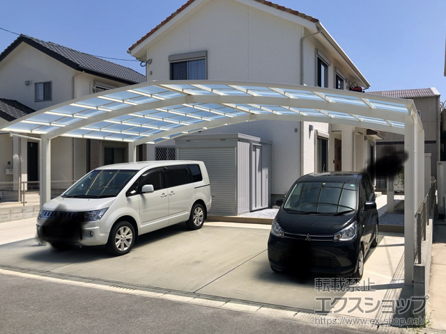 福岡県みやま市ののカーポート レイナトリプルポートグラン　積雪〜20cm対応 施工例