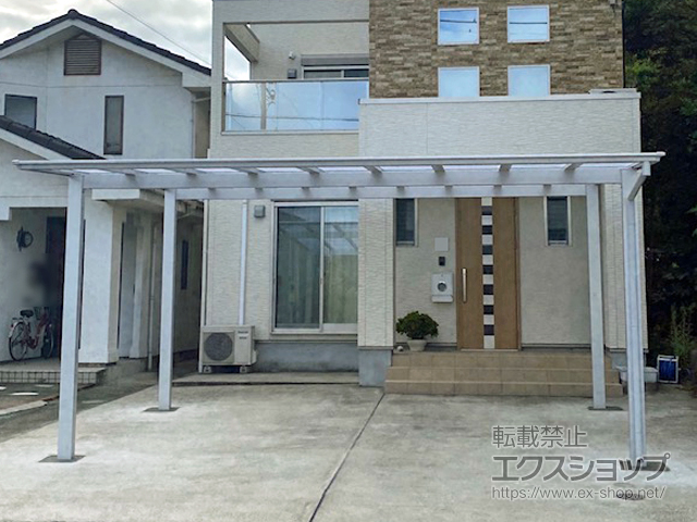 千葉県館山市ののカーポート ソリッドポート ワイド 積雪〜20cm対応 施工例