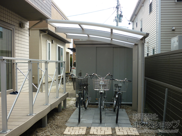 岩手県盛岡市ののサイクルポート・駐輪場 レイナポートグランミニ 積雪〜20cm対応 施工例