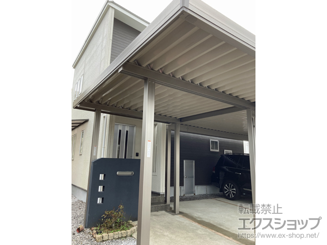 宮崎県宮崎市ののカーポート テリオスポートIII 900 角柱4本仕様 積雪〜30cm対応 施工例
