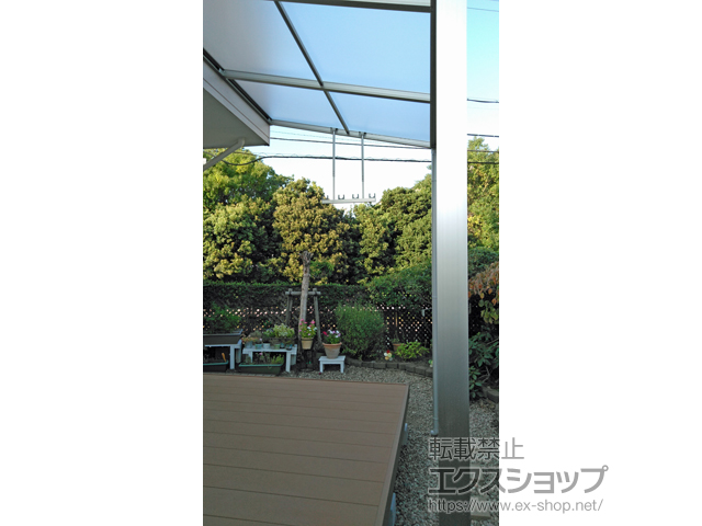 兵庫県三田市ののテラス屋根 ソラリア F型 テラスタイプ 単体 積雪〜20cm対応 施工例