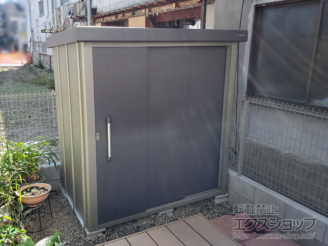 東京都墨田区のの物置・屋外倉庫 エスケーエイト SK8-70 一般型 1800×1200×1940 SK8-70-GK 施工例
