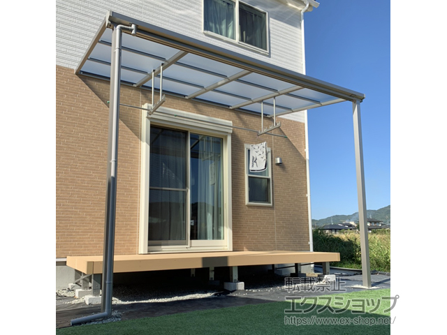 熊本県上益城郡御船町ののテラス屋根 ソラリア F型 テラスタイプ 単体 積雪〜20cm対応 施工例