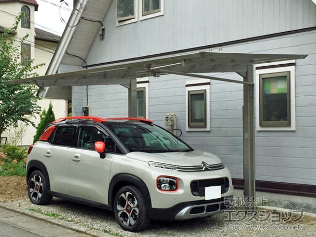 山梨県北杜市ののカーポート スマートポートHG 片型支持タイプ 積雪〜30cm対応 施工例