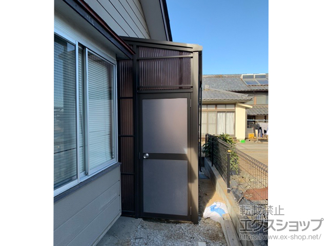 埼玉県熊谷市ののストックヤード スピーネストックヤードF型 波板タイプ ヤード仕様 施工例