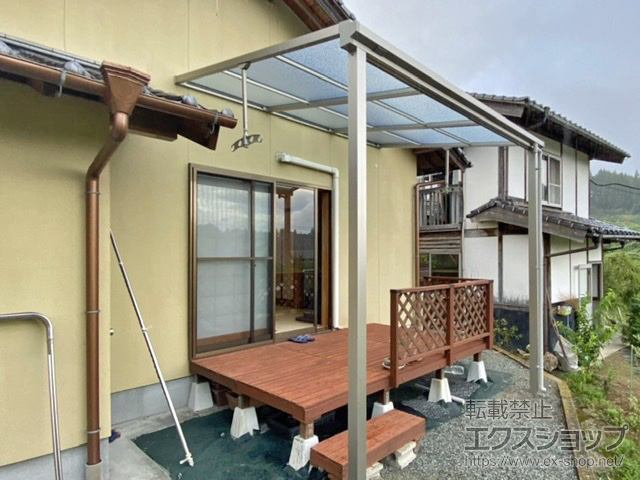 熊本県下益城郡美里町ののテラス屋根 ソラリア F型 テラスタイプ 単体 積雪〜20cm対応 施工例