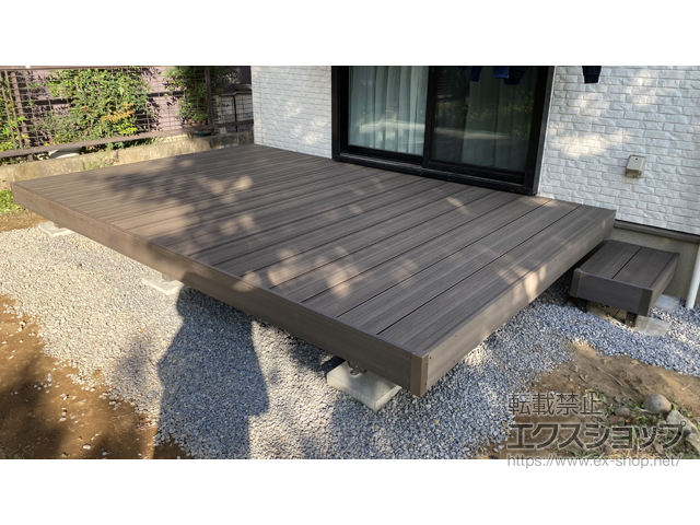 東京都大田区ののウッドデッキ 樹ら楽ステージ 木彫 施工例