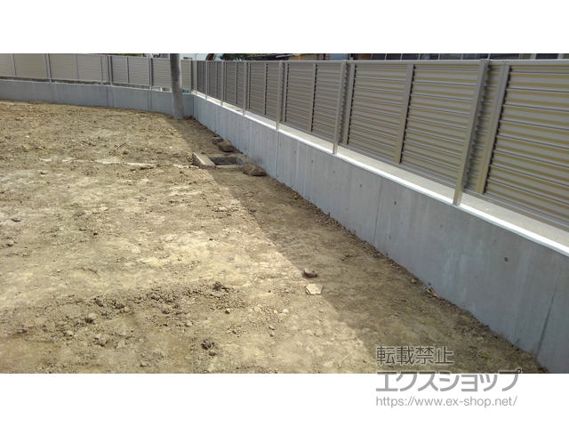 長野県長野市ののフェンス・柵 ミエーネフェンス 目隠しルーバータイプ 自由柱施工 施工例