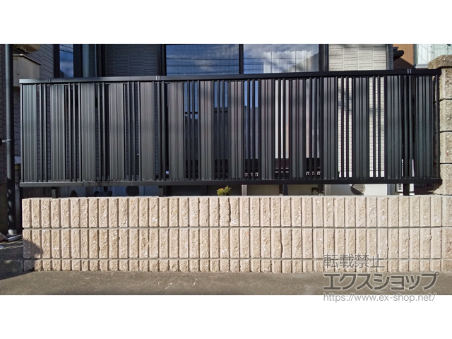 岐阜県岐阜市ののフェンス・柵 ニューアイシャノン 2型 フリー支柱タイプ 施工例