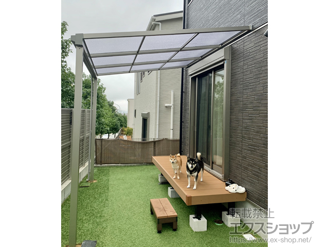 兵庫県神戸市ののテラス屋根 ソラリア F型 テラスタイプ 単体 積雪〜20cm対応 施工例