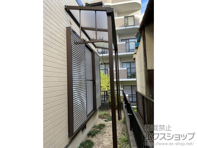 福岡県福岡市ののテラス屋根 ソラリア F型 テラスタイプ 単体 積雪〜20cm対応 施工例