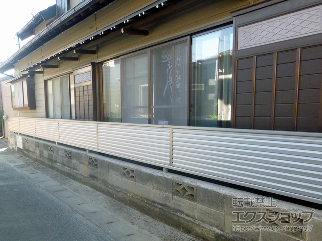 愛知県豊橋市ののフェンス・柵 ミエーネフェンス 目隠しルーバータイプ 自由柱施工 施工例