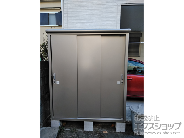 大阪府東大阪市のの物置・屋外倉庫 エスモ 一般型 1650×750×1959（ESE-1607A） ESE-1607A-SS 施工例