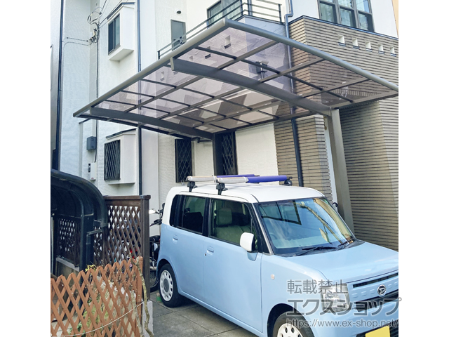 東京都武蔵野市ののカーポート フーゴR (ラウンドスタイル) 積雪〜20cm対応 施工例