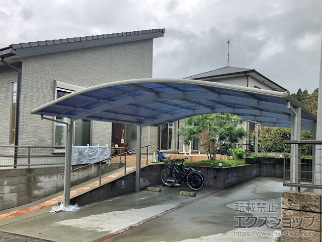 鹿児島県姶良市ののカーポート プレシオスポート ワイド 積雪〜20cm対応 施工例
