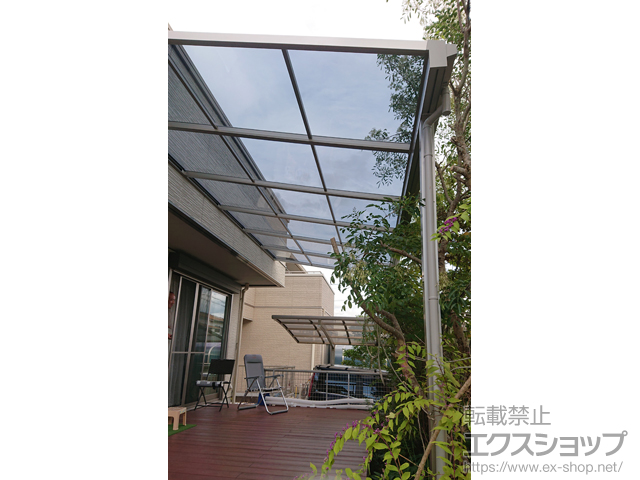 奈良県生駒市ののテラス屋根 ソラリア F型 テラスタイプ 単体 積雪〜20cm対応 施工例