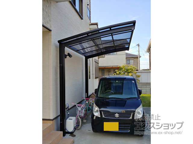 徳島県名西郡石井町ののサイクルポート・駐輪場 ネスカRミニ (ラウンドスタイル) 積雪〜20cm対応 施工例