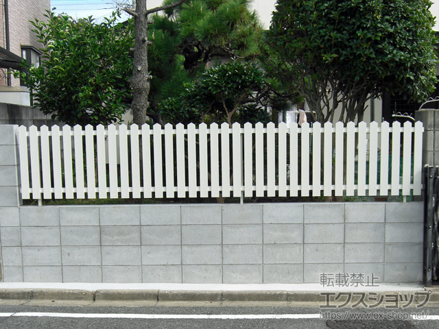 奈良県奈良市ののフェンス・柵 レスティンフェンス7型　自由柱施工 施工例