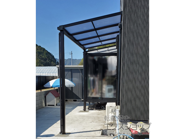 宮崎県東臼杵郡門川町ののテラス屋根 ソラリア F型 テラスタイプ 単体 積雪〜20cm対応 施工例
