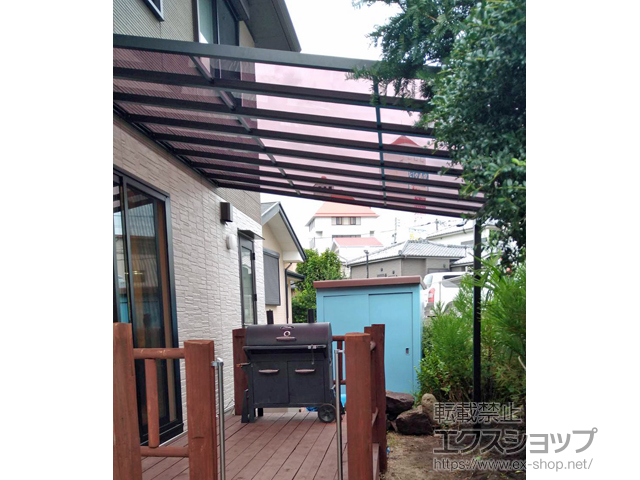 熊本県熊本市ののテラス屋根 ソラリア F型 テラスタイプ 単体 積雪〜20cm対応 施工例