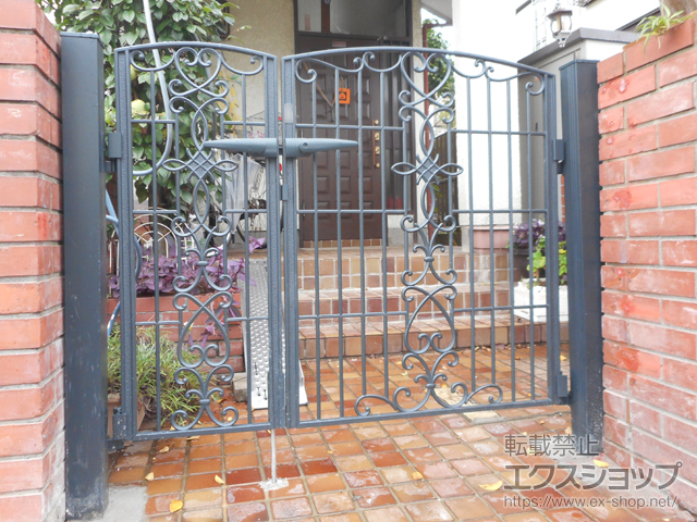 千葉県浦安市のの門扉 キャスリート5型 両開き親子 施工例
