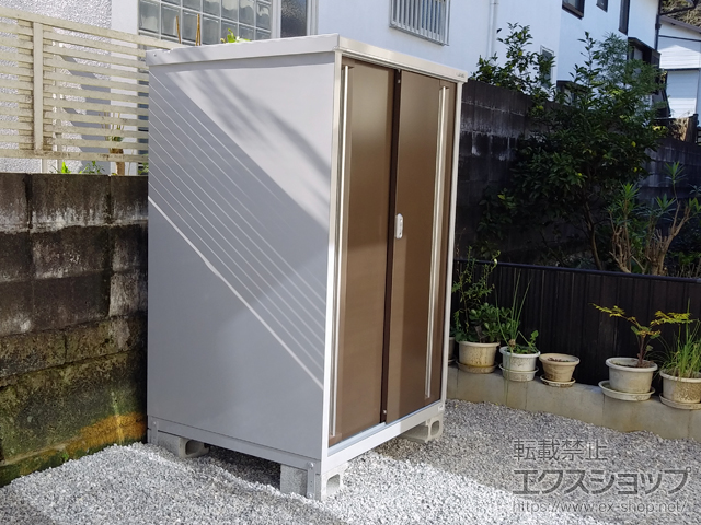 東京都八王子市のの物置・屋外倉庫 シンプリー 一般型 1100×905×1603 MJX-119D-P-TB 施工例