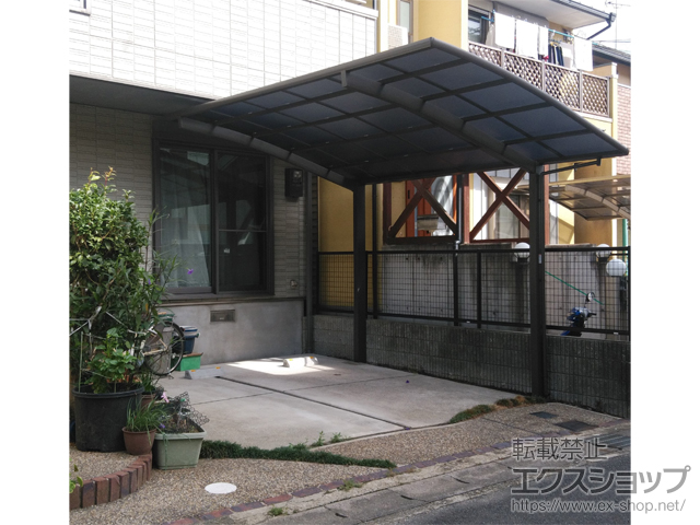 京都府京都市ののカーポート ネスカR (ラウンドスタイル) 積雪〜20cm対応 施工例