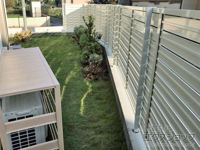 埼玉県東松山市ののフェンス・柵 フェンスAB YS3型 横スリット3 フリーポールタイプ 施工例