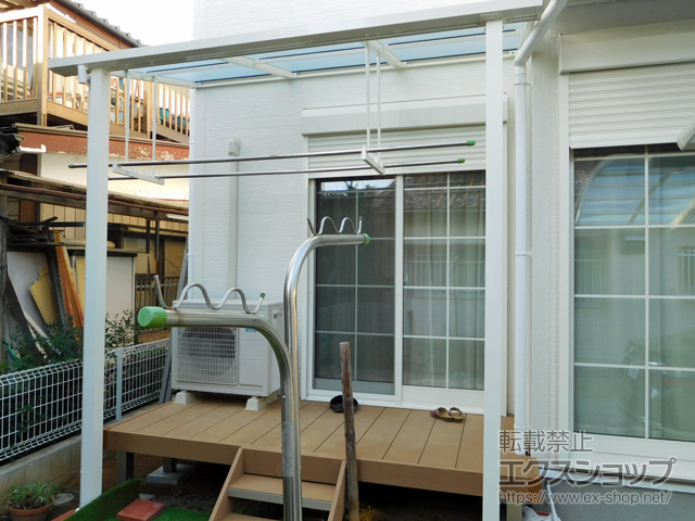 埼玉県さいたま市ののテラス屋根 ソラリア F型 テラスタイプ 単体 積雪〜20cm対応 施工例