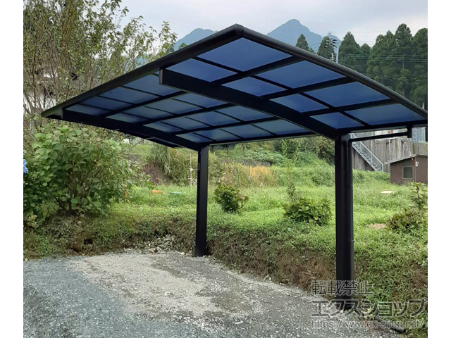 熊本県阿蘇郡南阿蘇村ののカーポート プレシオスポート 積雪〜20cm対応 施工例