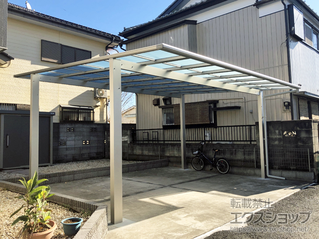 埼玉県久喜市ののカーポート エフルージュ ツイン FIRST 積雪〜20cm対応 施工例