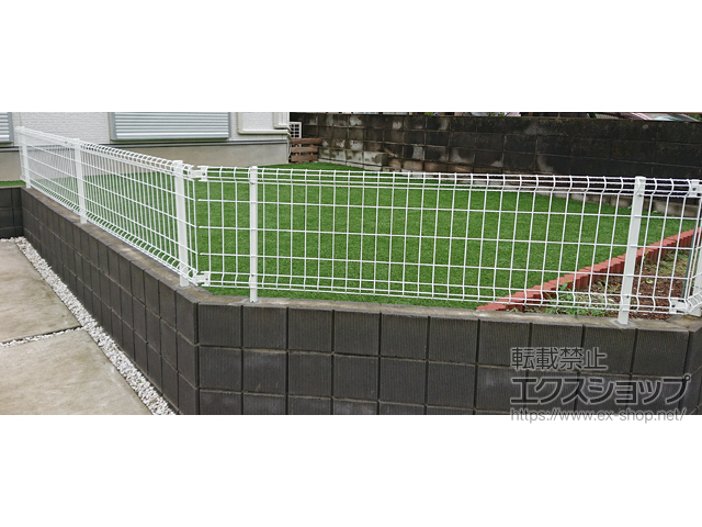 千葉県四街道市ののフェンス・柵 ハイグリッドフェンスUF8型　フリーポールタイプ 施工例
