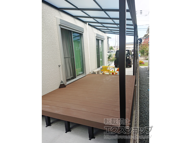 兵庫県小野市ののテラス屋根 ソラリア F型 テラスタイプ 連棟 積雪〜20cm対応 施工例